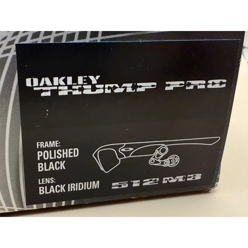 🎧 Oakley Thump Pro Sunglasses Black Iridium Polished Black Open Box